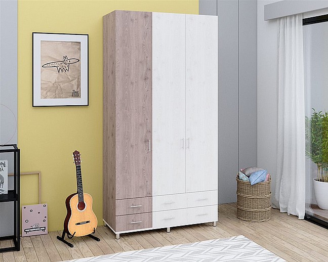 ארון 3 דלתות רוחב 1.20 מ' מבית - House Design - ייצור ישראלי כחול לבן - דגם גלי ארון 3 דלתות רוחב 1.20 מ' מבית - House Design - ייצור ישראלי כחול לבן - דגם גלי