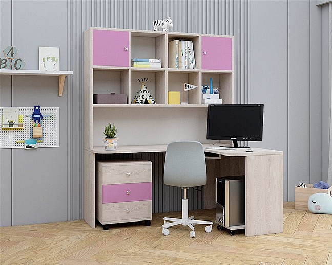 ספריית ילדים פינתית עם כוורת לאחסון ושידת מגירות עשויה עץ מבית - House Design דגם קרייזי ספריית ילדים פינתית עם כוורת לאחסון ושידת מגירות עשויה עץ מבית - House Design דגם קרייזי