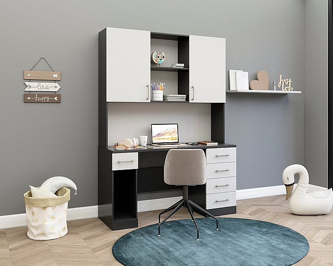 ספריית ילדים עם כוורת לאחסון ומגירות עשויה עץ מבית - House Design דגם ורד ספריית ילדים עם כוורת לאחסון ומגירות עשויה עץ מבית - House Design דגם ורד