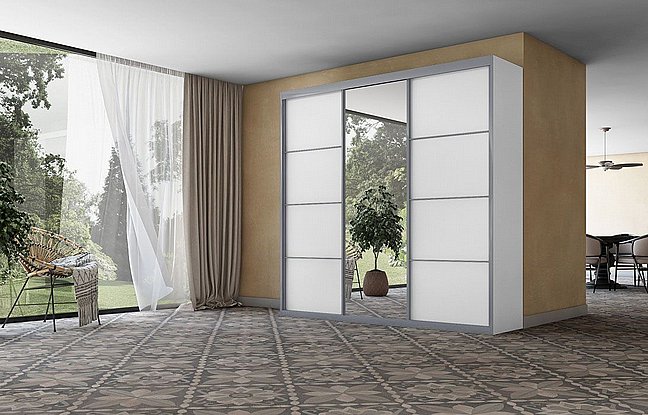 ארון הזזה 3 דלתות רוחב 2.40 מ'+ מראה - מנגנון טריקה שקטה עם 10 שנות אחריות ! דגם יובל 2020 ארון הזזה 3 דלתות רוחב 2.40 מ'+ מראה - מנגנון טריקה שקטה עם 10 שנות אחריות ! דגם יובל 2020