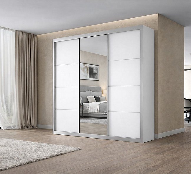 ארון הזזה 3 דלתות רוחב 2.40 מ'+ מראה דגם יובל - מחיר לרוכשים באתר בלבד ארון הזזה 3 דלתות רוחב 2.40 מ'+ מראה דגם יובל - מחיר לרוכשים באתר בלבד