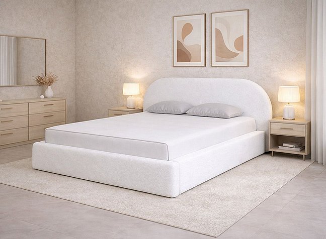 מיטה וחצי מרופדת בעיצוב מודרני - דגם מיילי מיטה וחצי מרופדת בעיצוב מודרני - דגם מיילי